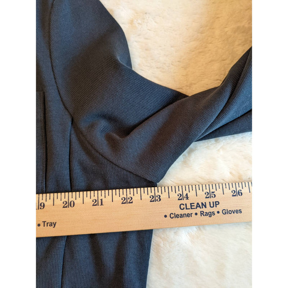 Lands End Knit Blazer Navy with Gray Trim Tailored Plus Size16 - Picture 9 of 13